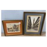 Europe Scene Artist Proof Print and Roma Piarra No