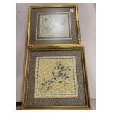 Two Chinese Framed Silks
