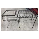 Two Metal Outdoor Tables