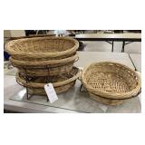 Four Decorative Baskets with Stands