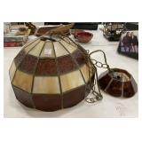 Late 20th Century Stained Glass Light Fixture