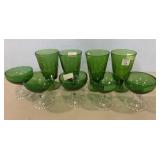 Vintage Green Anchor Sherbets and Four Green Drink