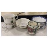 Gibson Bowls, Gail Pittman Mug, Jingle Bells Soup