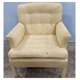 White Upholstered Arm Chair