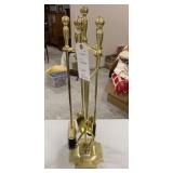 Brass Fireplace Tool Kit
