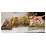 Three Needle Point Throw Pillows