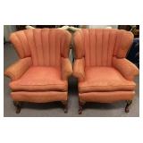 Pair of Ball-n-Claw Arm Chairs