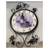 Metal Decorative Grapevine Wall Clock