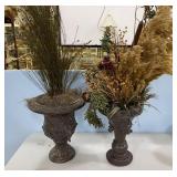 Two Decorative Plastic Planters