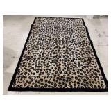 Machine Made Leopard Print Rug