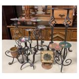 Group of Wrought Iron Candle Holders