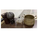 Whiskey Flasks, Monkey Decor, Glass Trinket, and C