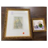 Gold Gilt Framed Print of Cathedral and M. Angelo