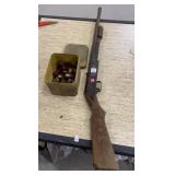 Old Pump Toy Shotgun and Can with 12 ga. Shotgun S