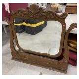 Antique Painted Oak Dresser Mirror