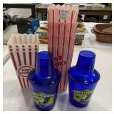 Plastic Popcorn Holders and Two Presidente Margari