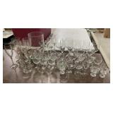 Large Clear Glassware Lot