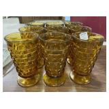 9 Whitehall Amber Drinking Glasses
