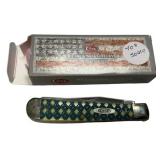 Case XX Trapper Yellow Teal 2 Blade Pocket Knife