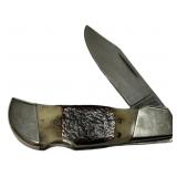 Parker Damascus Single Blade Pocket Knife