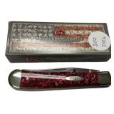 Case Merry Christmas Trapper Red Sparkle 2 Blade P