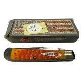 Case Trapper Orange Peel Two Blade Pocket Knife