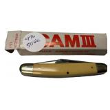 Cam III E 003 Aristocrat Ivory Micarta Handle Pock