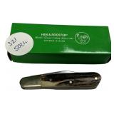 Hen and Rooster Stag Single Blade Pocket Knife