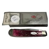 Case XX Trapper Magenta Two Blade Pocket Knife