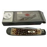 Case Trapper Amber Two Blade Pocket Knife