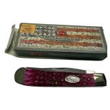 Case Trapper Magenta Two Blade Pocket Knife