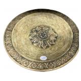 12" Chalkware motif with a detailed Charger