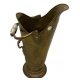 22" Vintage brass coal scuttle