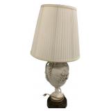 Large Bisque Porcelain Grape Urn Lamp 32"