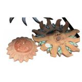 Terra Cotta Pottery Sun Wall Art 9"