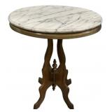 28"h., 23"w Victorian Marble Side Table