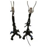 Wrought Iron Burb Wire Lamps