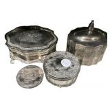 Etched Metal Trinket Boxes