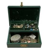 Assorted Costume Jewelry and Box