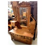 1900 Victorian Oak Dresser