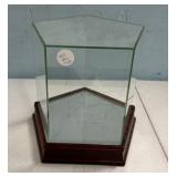 Octagon Glass Baseball Display 9"