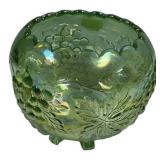 Dugan Grape Delight Green Carnival Rose Bowl 4"
