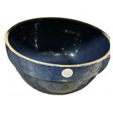 12" Stoneware Blue Mixing Bowl