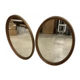 37" Pair of Oval Mirrors