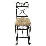 Contemporary wrought iron counter height bar stool
