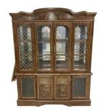 Pressed Oak China Cabinet 82"h., 66"w