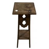 30"H. 10"W Worn Two Tier Plant Stand