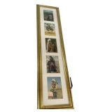 Western Themed Cowboy and Indian Prints 32"h., 8"