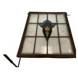 19"h., 24"w Stained Art Nouveau window panel