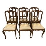 6 Louis XV Rococo Style Dining Chairs